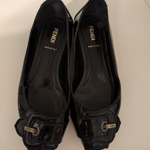 Fendi Women's Black Patent Leather Shoes